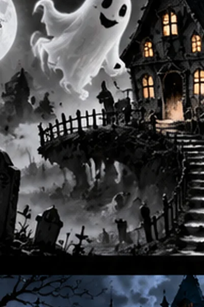 Битлджус uchun Halloween uslubidagi illustrativ afisha