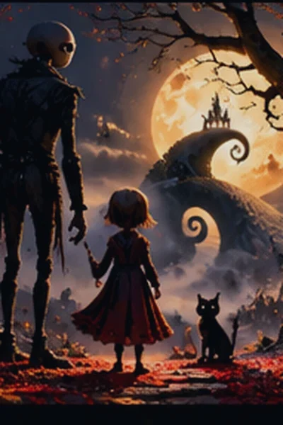 Дом-монстр uchun Halloween uslubidagi illustrativ afisha