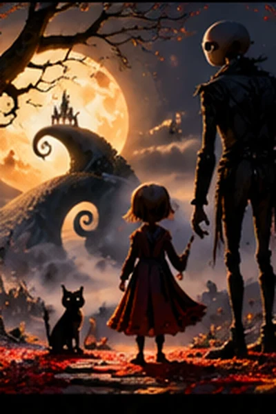 Лемони Сникет: 33 несчастья uchun Halloween uslubidagi illustrativ afisha