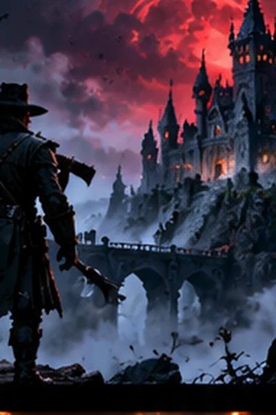 Ван Хельсинг uchun Halloween uslubidagi illustrativ afisha