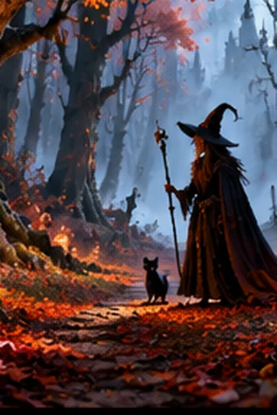 Ведьмы uchun Halloween uslubidagi illustrativ afisha